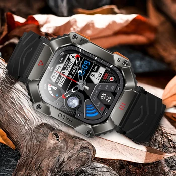 KR80 Lauko Kariuomenės Smart Žiūrėti IP67 atsparus Vandeniui 650mAh Baterijas Itin Ilgas Laukimo Sporto Smartwatch Žiūrėti Vyrų Bluetooth Žiūrėti