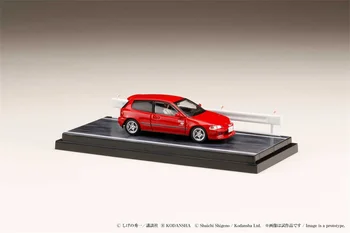 Hobis Japonija 1:64 PRADINĖ D Honda Civic EG6 Raudona Myogi Naktį Vaikai Shingo Šodži Diecast Modelio Automobilių