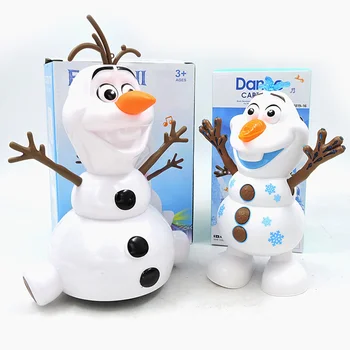 Sniego Olaf Veiksmų Skaičiai Elektriniai Žaislai Šokių Juda Šviesos Muzika Animacinių Filmų Plastikinių Žaislų Berniukams Ir Mergaitėms Kalėdų Dovanos