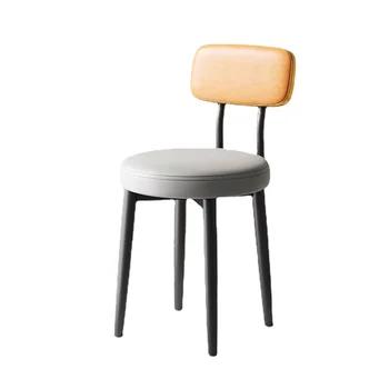 Modernus Minimalistinis Valgomojo Kėdės, Metalinės Kojos Unikalus Dizaineris Valgomojo Kėdės