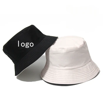 Unisex Black Hat vientisos Spalvos Dvipusis Paprasta Hip-Hop Kibiro Kepurę Vyrų ir Moterų Paplūdimio Žvejybos Saulės Bžūp