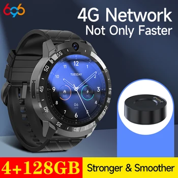 4GB 128GB Smart Watch Vyrų 1.6 colių Ekranas SIM WIFI 4G Tinklo 1000mAh Baterijos Pranešimą Priminimas GPS Vandeniui APP Įrengimas