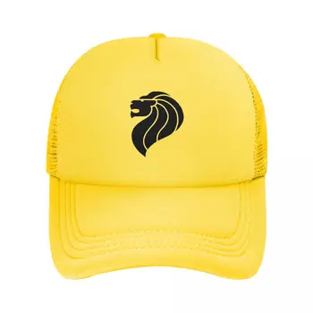 Asmeninį Black Lion Head Simbolis Singapūro Vėliava Beisbolo Kepurė Vyrams, Moterims, Reguliuojamas Sunkvežimio vairuotojas Hat Streetwear