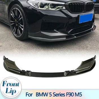 Automobilio Bamperio Lip Spoileris BMW 5 Serijos F90 M5 2018 2019 Anglies Pluošto Lenktynių Bamperio Lūpos, Smakro Raštas Šakotuvai