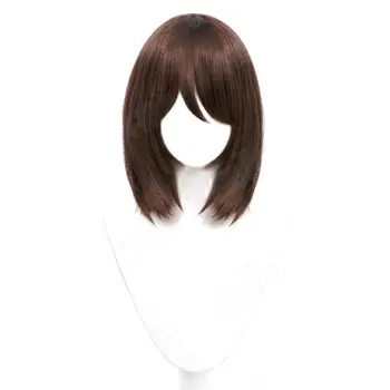 Anime Džiudžiutsu Kaisen Ieiri Shoko Cosplay Perukas tamsiai rudos spalvos trumpais plaukais shoko ieiri cosplay Perukas