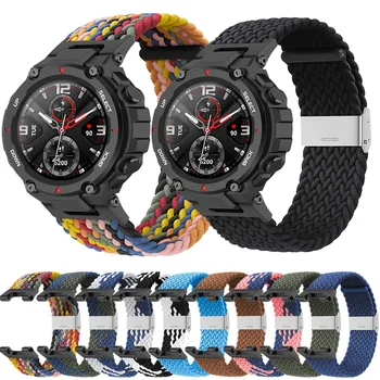 Elastingos Tinklelio Dirželiai Huami Amazfit T-Rex 2 Smart Watch Band Nailono Reguliuojama Apyrankė Xiaomi Amazfit T-Rex Pro Trex 2