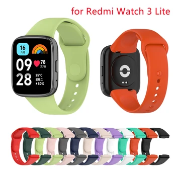 Silikono Watchband Už Redmi Žiūrėti 3 Lite Smartwatch Dirželis Rankogaliai Už Xiaomi Redmi Žiūrėti 3 Aktyvus Correa Apyrankę Priedų
