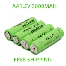 AA baterija 3800mAh 1,5 V baterijos Įkraunamos baterijos AA 3800mAh 1,5 V Įkrovimo Baterija (akumuliatorius žaislų Nuotolinio valdymo nemokamas pristatymas