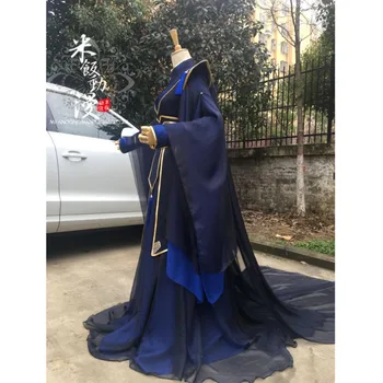 Antikvariniai Cosplay Kostiumas, Tamsiai Mėlynos Vyrų Hanfu Jūs Hua Anime Sha Po Lang Chang Geng Tamsiai Modelis Helovinas Individualų