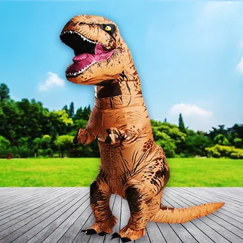 Birželio 1 dovana Helovinas trimatis dinozaurų pripučiamas kostiumas pripučiami atostogų veiklos kostiumas vaikų, suaugusių tėvų ir vaikų