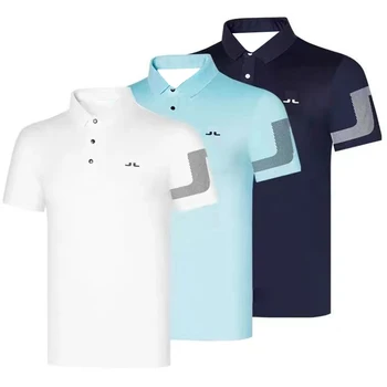 Golfo vyriški trumpi rankovėmis marškinėliai sporto greitas džiovinimas kvėpuojantis slim mados polo marškinėliai dėvėti, atsparus aukštos kokybės jersey