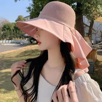 Daugiafunkcinis Vasaros Žvejys Skrybėlę Pynimas Anti-UV Kvėpuojantis Kaklo Šalikas Moterims Saulės Skrybėlę