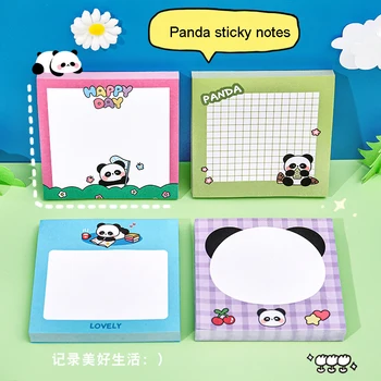 50sheets Kawaii Panda Sticky Notes Studento Mielas Pranešimą Trinkelėmis Notepad Mokykliniai Reikmenys Mielas Žymos Sketchbook Atgal Į Mokyklą