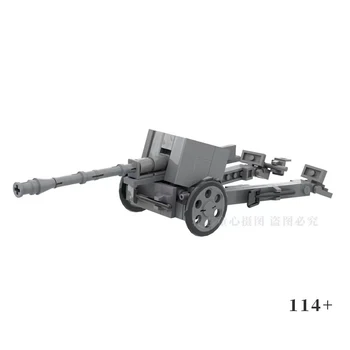 Panzerabwehrkanone 40 75MM Anti-karo Ginklą Karybos Kareivis Modelio Surinkimo Mažų Dalelių Blokai Žaislai Vaikams Plytos
