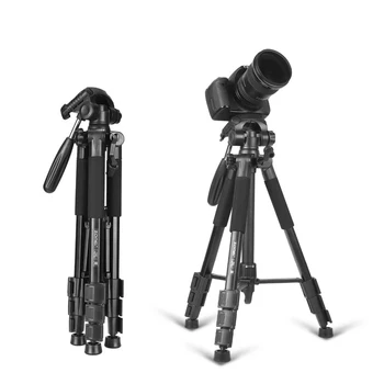 Naujas Zomei Trikojo Z666 Profesionalus Nešiojamų Kelionių Aliuminio Fotoaparato Priedai Trikojis Stovas su Visos Galvos Canon Dslr Fotoaparatas