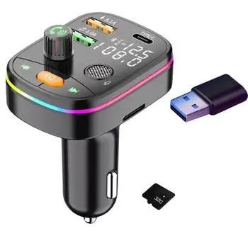 Bluetooths FM Siųstuvas Sumind Belaidžio Radijo Adapterį laisvųjų Rankų įrangą Su Ekranu 2 USB Greitas Įkroviklis Automobilių Elektronika