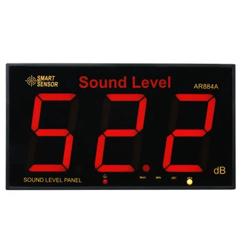 AR884A SMART JUTIKLIS Sienos Montuojamas 30-130dB Skaitmeninis Noisemeter Decibelų Stebėsenos Testeris Didelis LCD Ekranas, Garso Lygio Matuoklis Įrankis