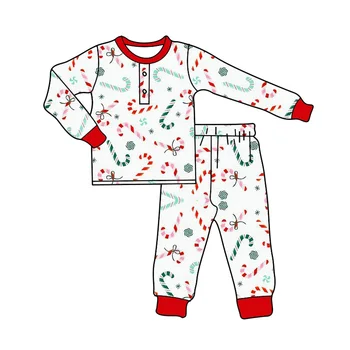 Kalėdų pižamos nustatyti Berniukų ir Mergaičių pižamos ilgomis rankovėmis ir kelnės Prarasti klastos spausdinti šeimos Kalėdų pižamos