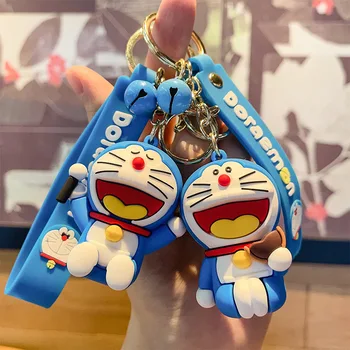Japonų Anime Ir Animacinių Filmų Doraemon Keychain Cute Lėlės Automobilio Raktų Žiedas Kuprinės Pakabuką Puošybos Reikmenys, Papuošalai Atostogų Žaislas Dovanos