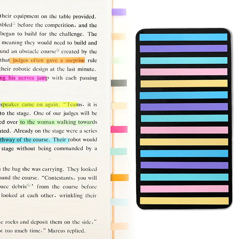 8Packs/2400 Lakštai Transparentes Sticky Notes lipnūs Anotacija Skaityti Knygas Žymos Skirtukai Notepad Estetinės Raštinės reikmenys