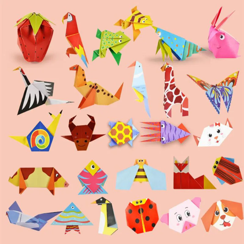 Vaikai Amatų, Žaislų, 3D Animacinių filmų Gyvūnų Origami Amatų Popieriaus Meno Mokymosi Montessori Švietimo Žaislai Vaikams 